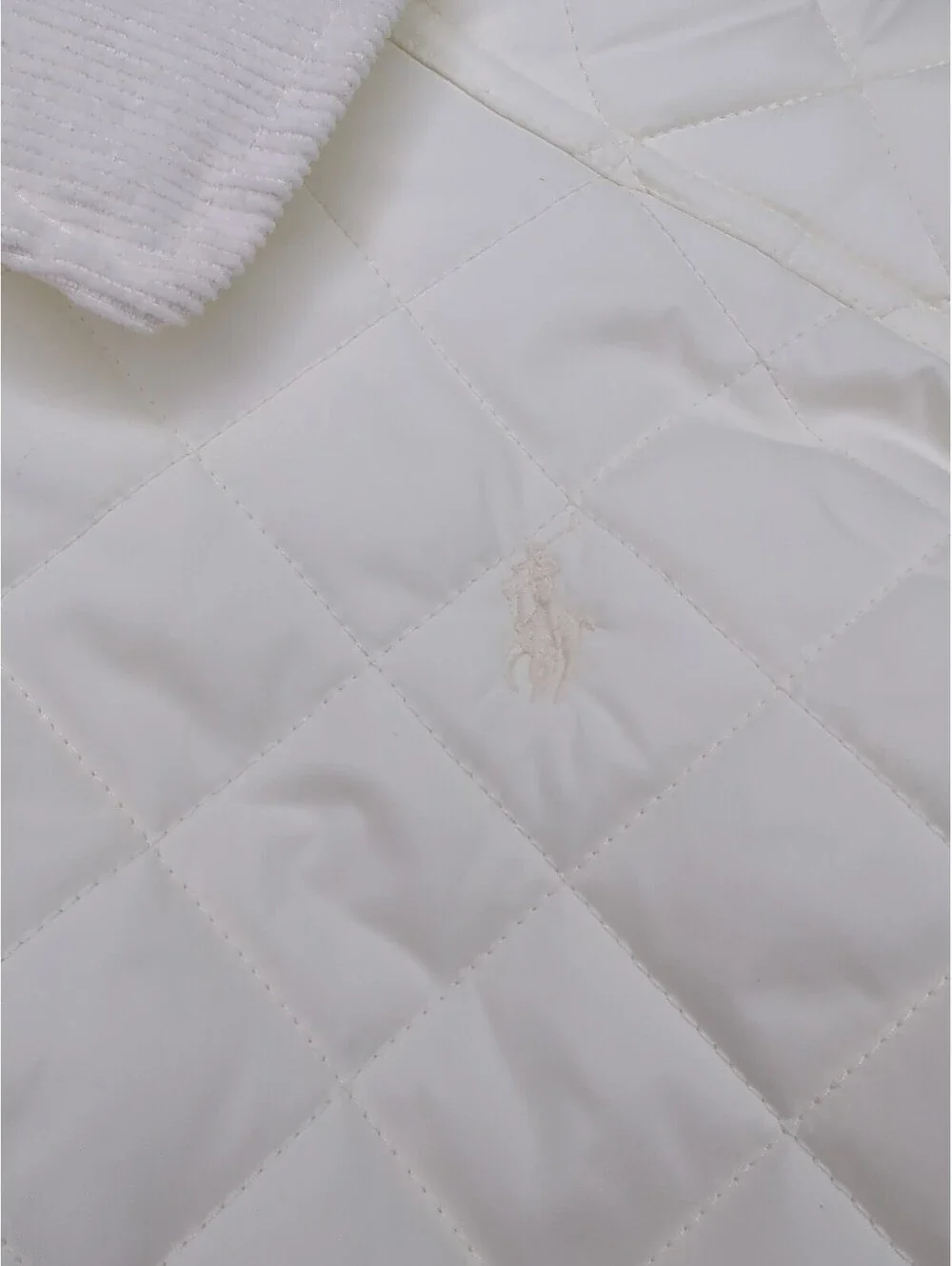 POLO RALPH LAUREN Quilted Jacket Girls XL 16 Women Small White Equestrian Barn